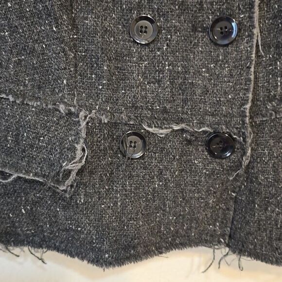 All Saints Wool Coat /Women gray Wool/angora blendTweed Jacket size me… - Picture 3 of 12